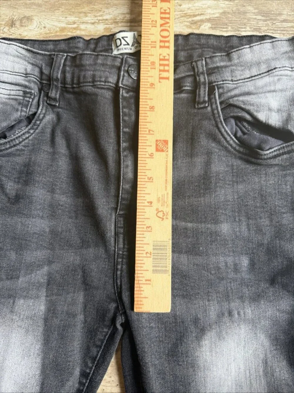 Premium Disaster DZTR Slim Fit Distressed Black Jeans Men’s 34x30